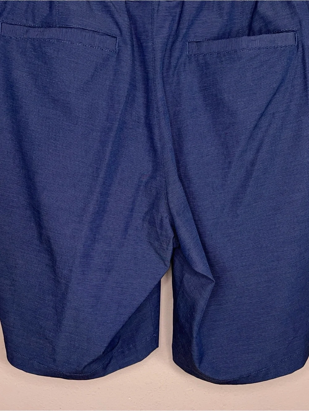 Size 34 Banana Republic Navy Blue Flat Front Shorts Stretch Pockets Golf